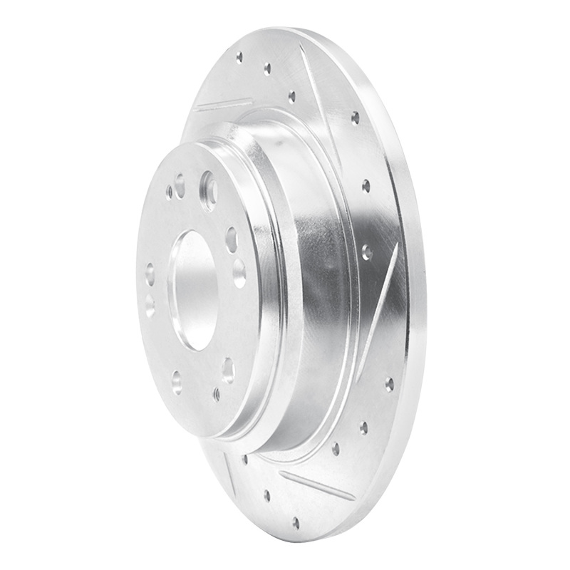 Picture of RNC Brake Rotor - Drill & Slot - R1 02-04 Acura RL Rear Right Drilled & Slotted Silver Brake Rotor rnc631-58018R