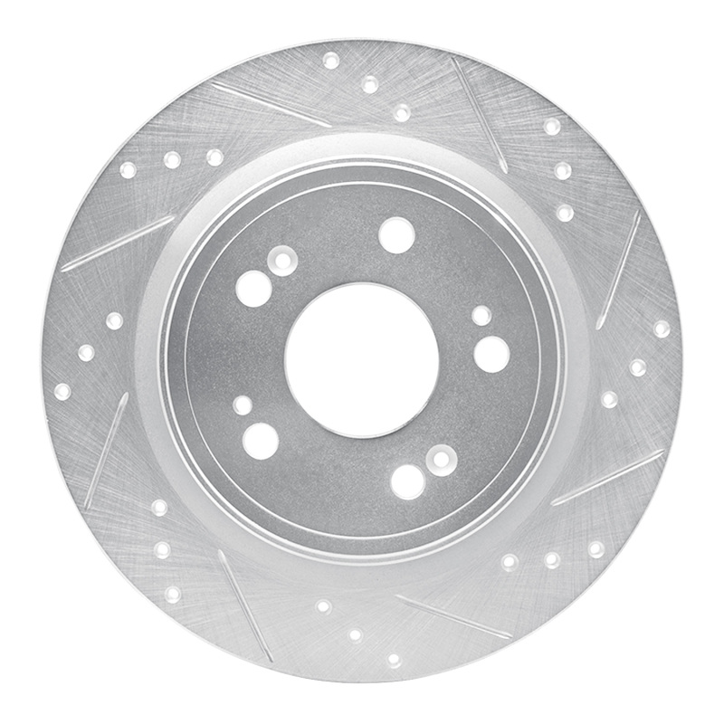 Picture of RNC Brake Rotor - Drill & Slot - R1 14-20 Acura RLX Rear Right Drilled & Slotted Silver Brake Rotor rnc631-58024R