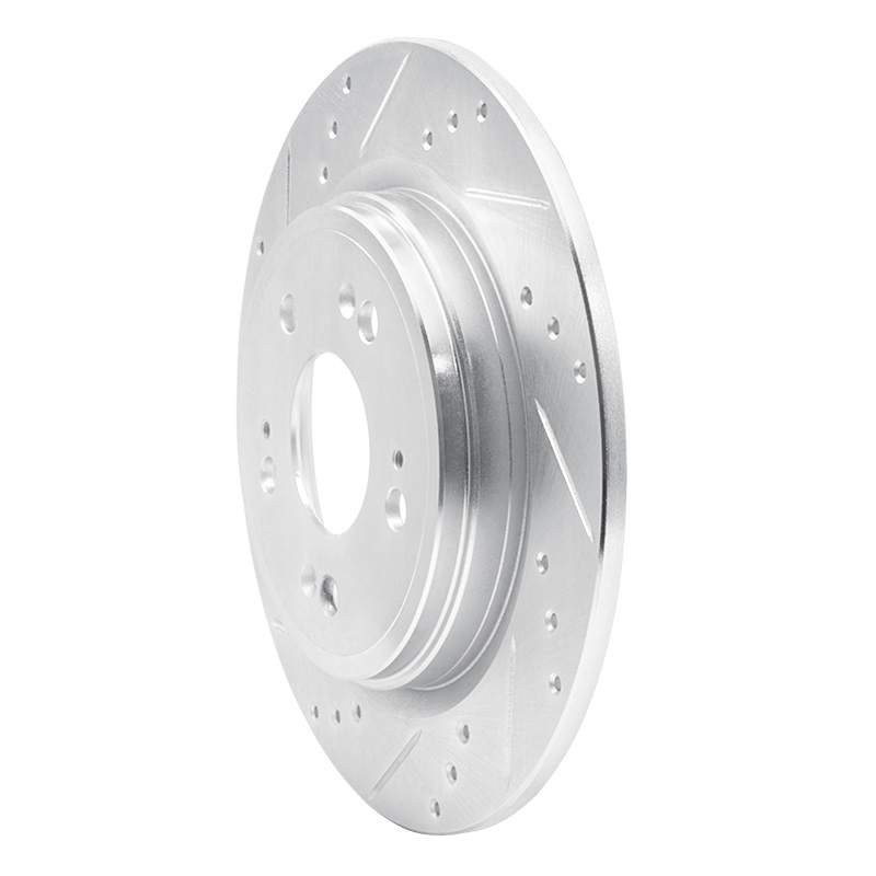 Picture of RNC Brake Rotor - Drill & Slot - R1 14-20 Acura RLX Rear Left Drilled & Slotted Silver Brake Rotor rnc631-58024L