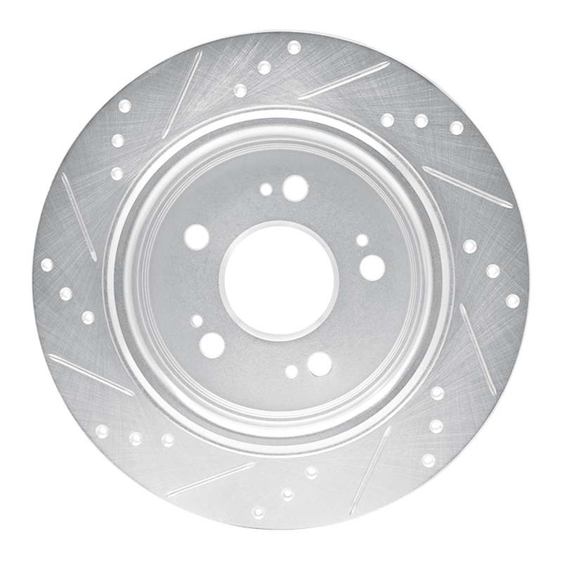 Picture of RNC Brake Rotor - Drill & Slot - R1 14-20 Acura RLX Rear Right Drilled & Slotted Silver Brake Rotor rnc631-58024R