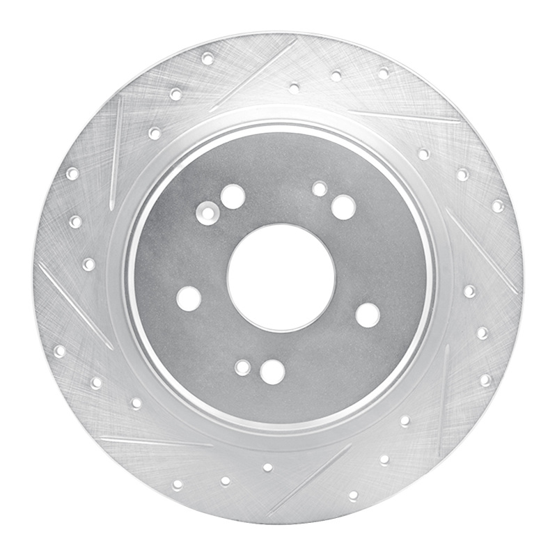 Picture of RNC Brake Rotor - Drill & Slot - R1 15-25 Acura TLX Rear Left Drilled & Slotted Silver Brake Rotor rnc631-58029L