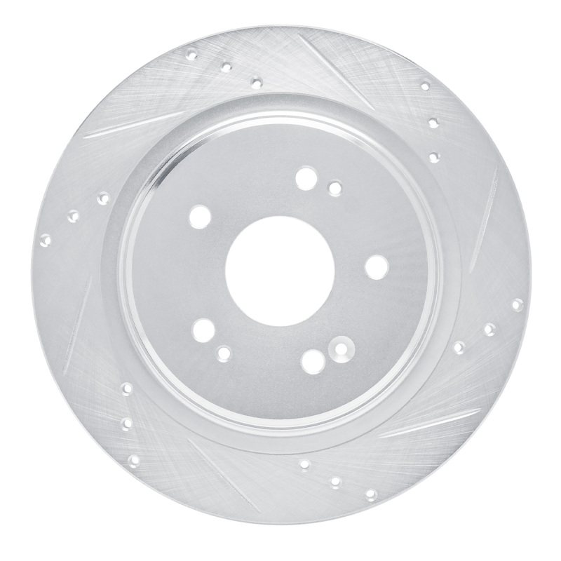 Picture of RNC Brake Rotor - Drill & Slot - R1 15-25 Acura ADX Rear Right Drilled & Slotted Silver Brake Rotor rnc631-58029R