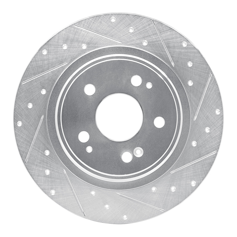 Picture of RNC Brake Rotor - Drill & Slot - R1 17-20 Acura MDX Rear Right Drilled & Slotted Silver Brake Rotor rnc631-58030R