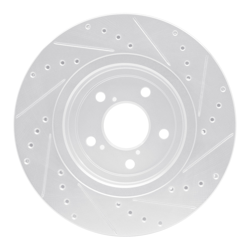 Picture of RNC Brake Rotor - Drill & Slot - R1 17-20 Acura MDX Front Right Drilled & Slotted Silver Brake Rotor rnc631-58031R