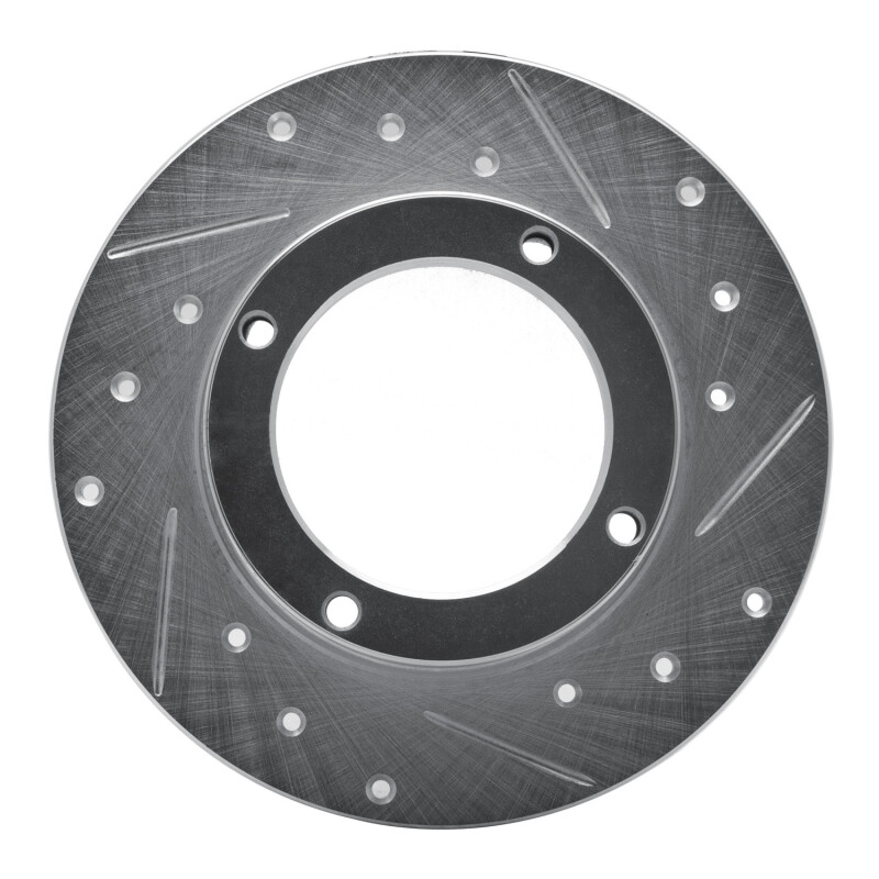 Picture of RNC Brake Rotor - Drill & Slot - R1 73-79 Honda Civic Wagon Front Right Drilled & Slotted Silver Brake Rotor rnc631-59000R