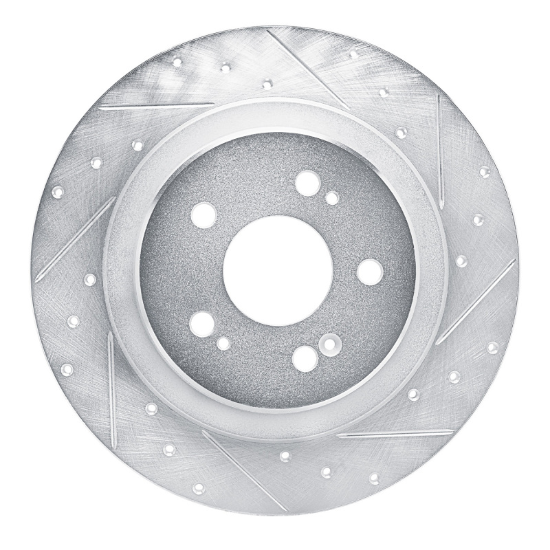 Picture of RNC Brake Rotor - Drill & Slot - R1 22-26 Acura MDX Rear Right Drilled & Slotted Silver Brake Rotor rnc631-58038R