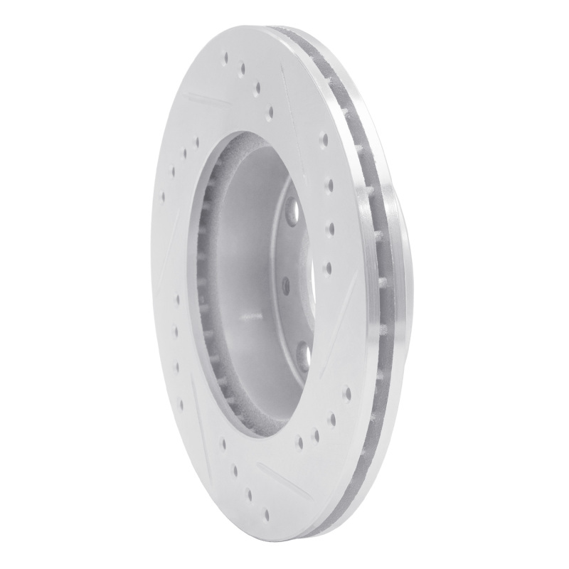 Picture of RNC Brake Rotor - Drill & Slot - R1 82-83 Honda Accord Sedan Front Left Drilled & Slotted Silver Brake Rotor rnc631-59004L