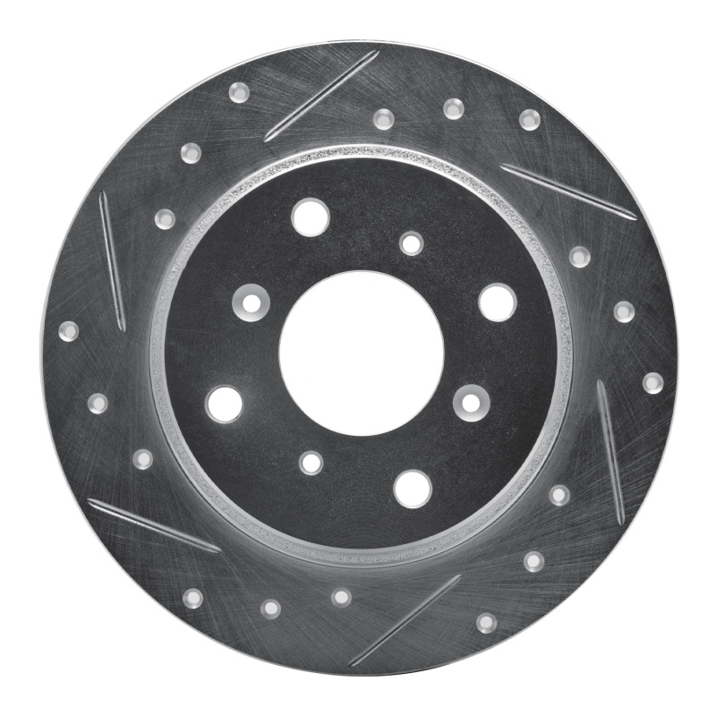Picture of RNC Brake Rotor - Drill & Slot - R1 86-96 Acura Legend Rear Left Drilled & Slotted Silver Brake Rotor rnc631-59013L