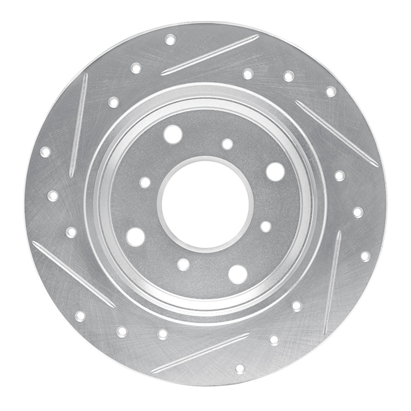 Picture of RNC Brake Rotor - Drill & Slot - R1 86-96 Acura Legend Rear Right Drilled & Slotted Silver Brake Rotor rnc631-59013R