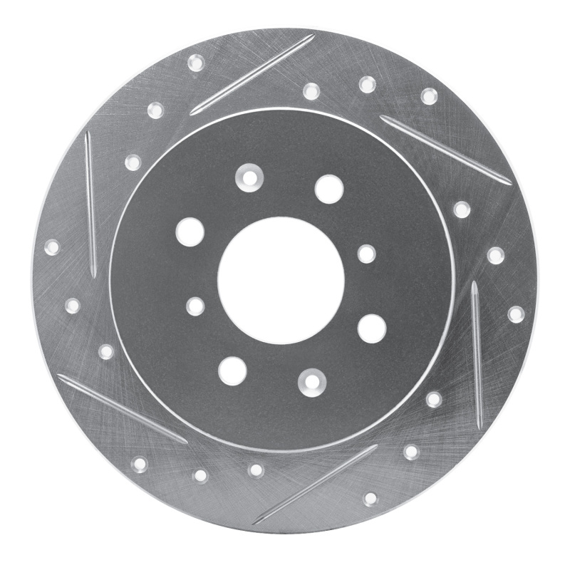 Picture of RNC Brake Rotor - Drill & Slot - R1 01-05 Acura EL Rear Left Drilled & Slotted Silver Brake Rotor rnc631-59031L