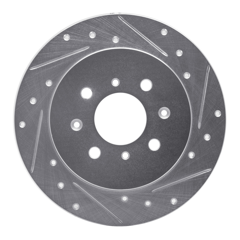 Picture of RNC Brake Rotor - Drill & Slot - R1 01-05 Acura EL Rear Right Drilled & Slotted Silver Brake Rotor rnc631-59031R