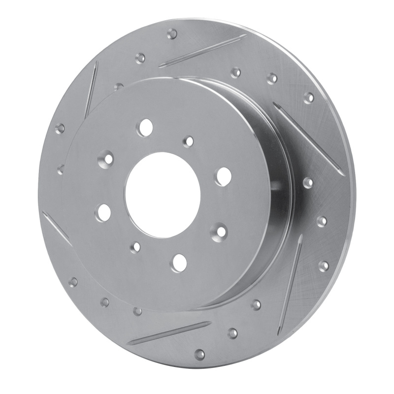 Picture of RNC Brake Rotor - Drill & Slot - R1 01-05 Acura EL Rear Left Drilled & Slotted Silver Brake Rotor rnc631-59031L