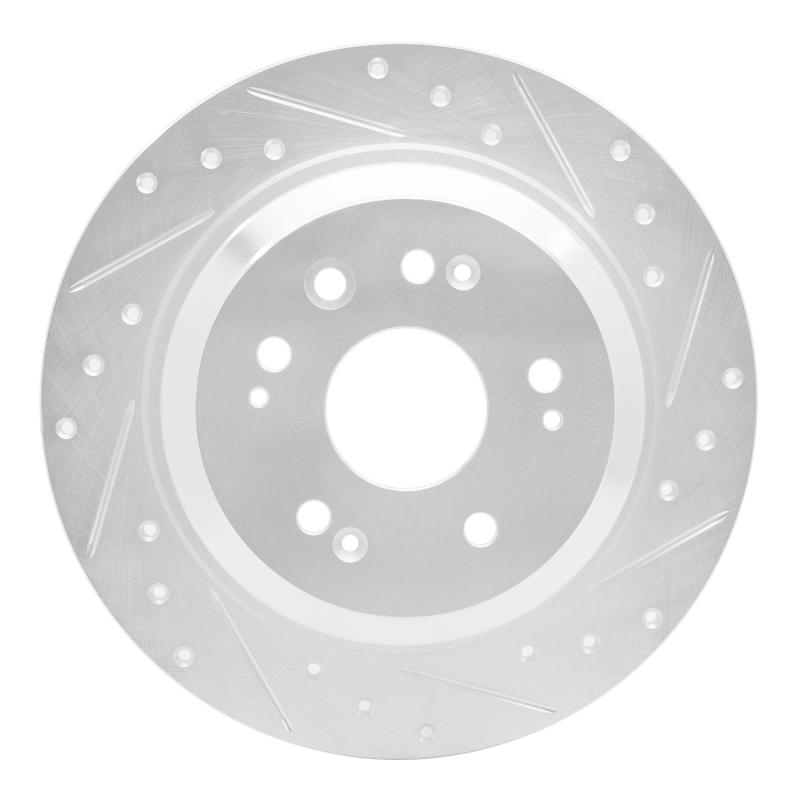 Picture of RNC Brake Rotor - Drill & Slot - R1 10-15 Honda Crosstour Rear Right Drilled & Slotted Silver Brake Rotor rnc631-59033R