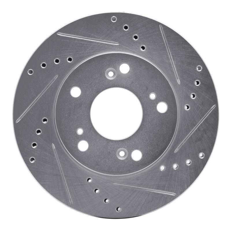 Picture of RNC Brake Rotor - Drill & Slot - R1 12-15 Acura ILX Front Right Drilled & Slotted Silver Brake Rotor rnc631-59036R