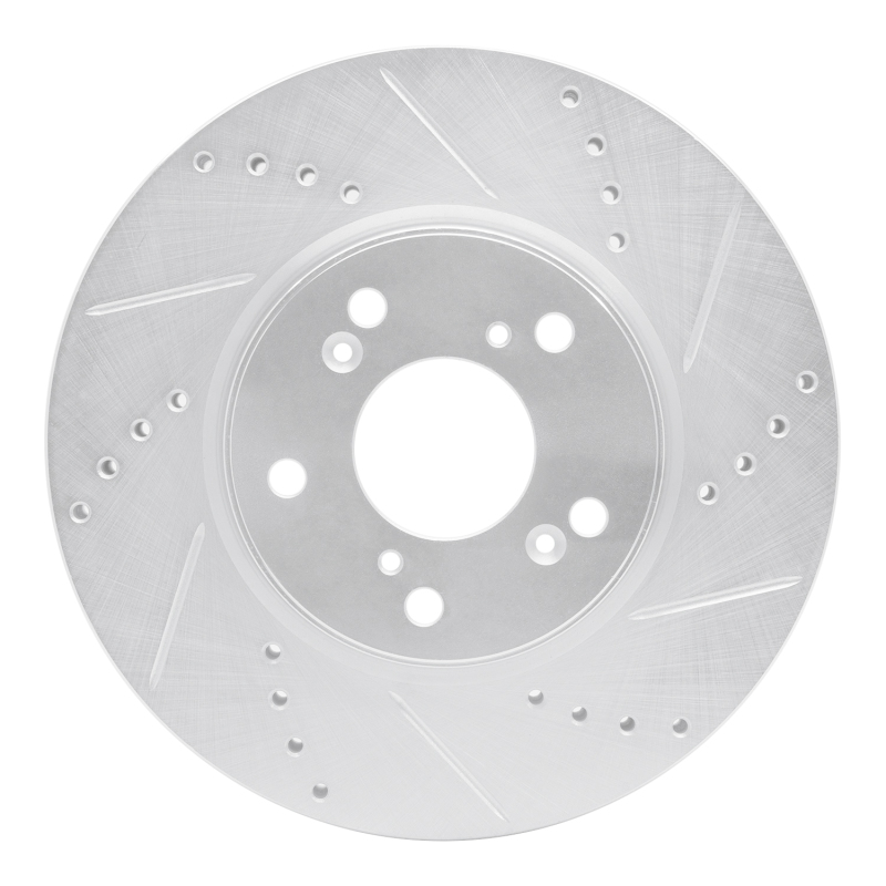 Picture of RNC Brake Rotor - Drill & Slot - R1 13-25 Honda Accord Coupe Front Right Drilled & Slotted Silver Brake Rotor rnc631-59037R