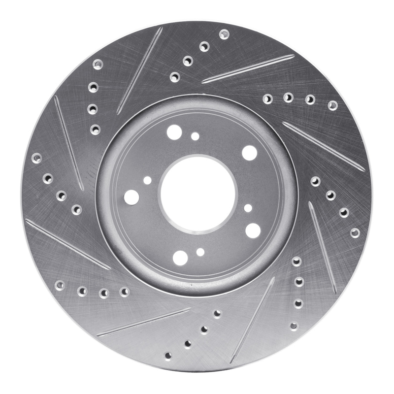Picture of RNC Brake Rotor - Drill & Slot - R1 13-22 Honda Accord Sedan Front Right Drilled & Slotted Silver Brake Rotor rnc631-59039R