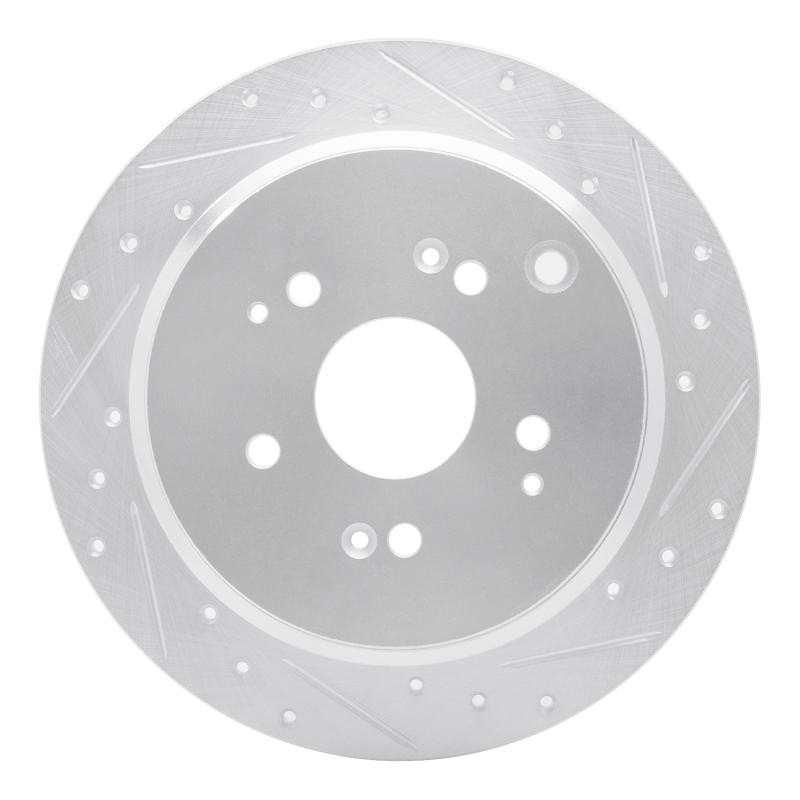 Picture of RNC Brake Rotor - Drill & Slot - R1 02-04 Honda Odyssey Rear Right Drilled & Slotted Silver Brake Rotor rnc631-59047R
