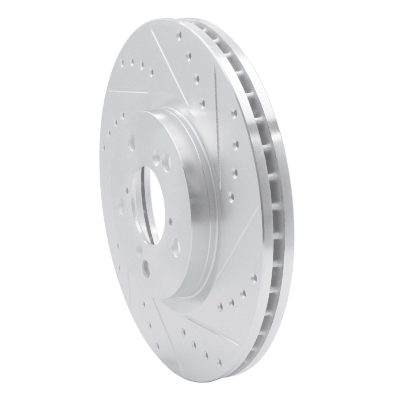 Picture of RNC Brake Rotor - Drill & Slot - R1 06-14 Honda Ridgeline Front Right Drilled & Slotted Silver Brake Rotor rnc631-59051R