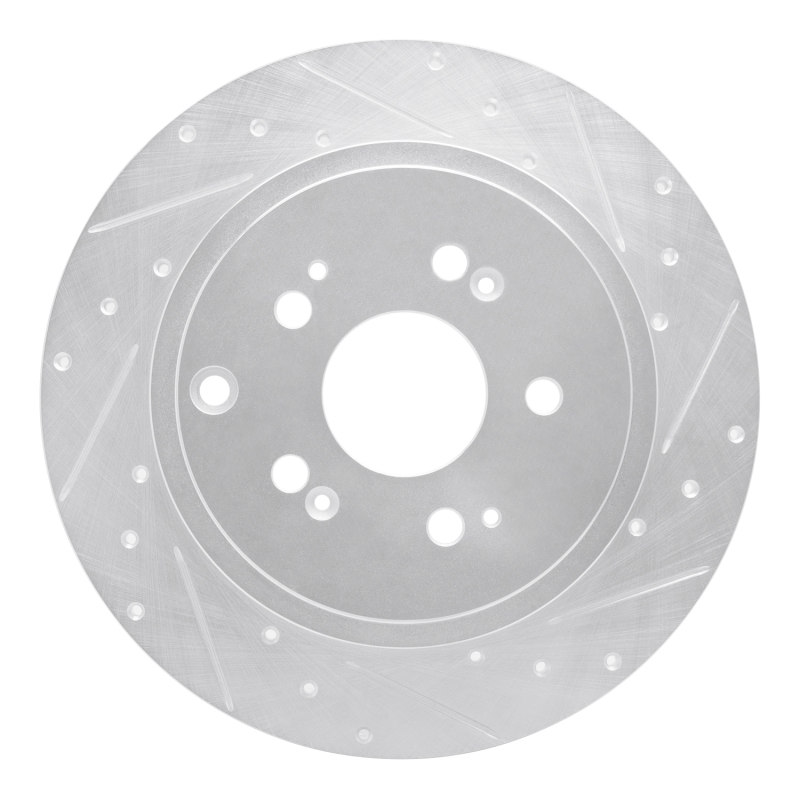 Picture of RNC Brake Rotor - Drill & Slot - R1 06-14 Honda Ridgeline Rear Right Drilled & Slotted Silver Brake Rotor rnc631-59052R
