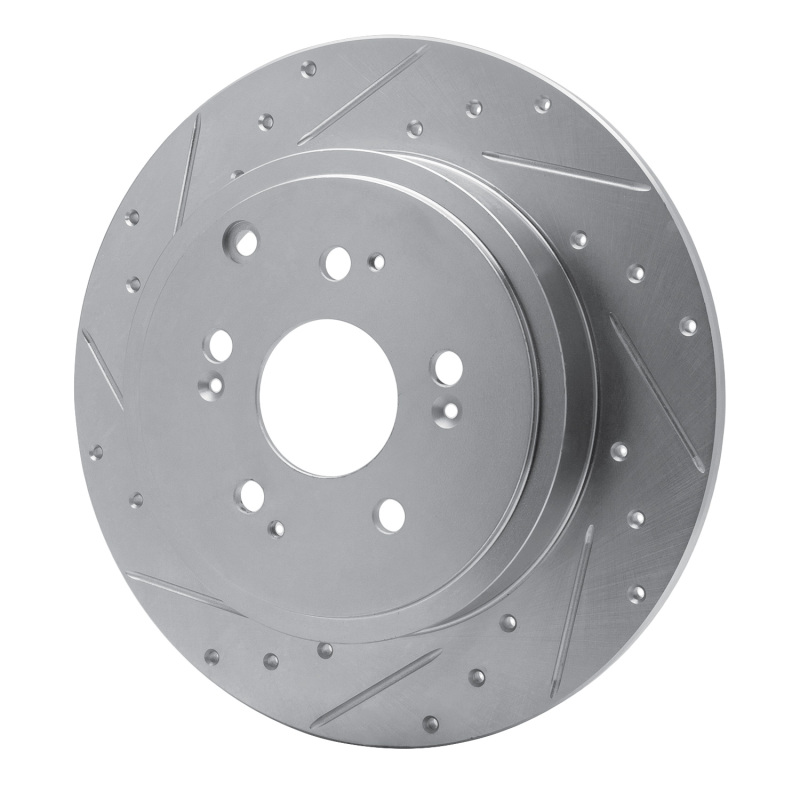 Picture of RNC Brake Rotor - Drill & Slot - R1 06-14 Honda Ridgeline Rear Left Drilled & Slotted Silver Brake Rotor rnc631-59052L