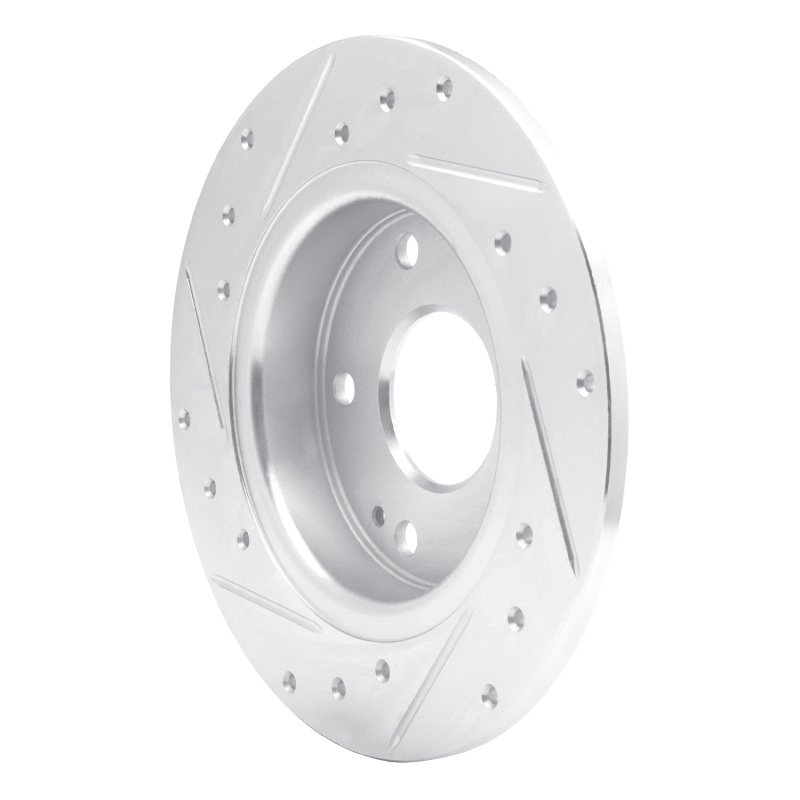 Picture of RNC Brake Rotor - Drill & Slot - R1 16-25 Honda Civic Hatchback Rear Right Drilled & Slotted Silver Brake Rotor rnc631-59059R