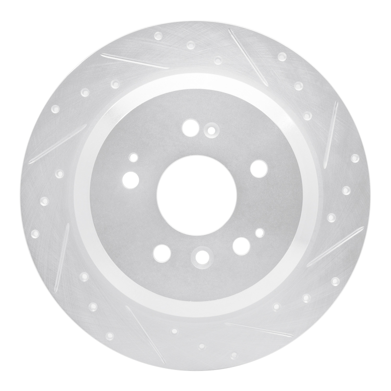 Picture of RNC Brake Rotor - Drill & Slot - R1 16-25 Honda Ridgeline Rear Right Drilled & Slotted Silver Brake Rotor rnc631-59062R