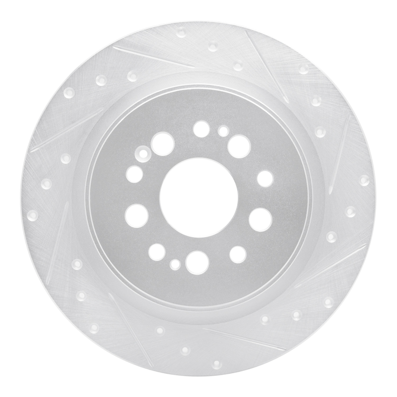 Picture of RNC Brake Rotor - Drill & Slot - R1 17-25 Acura RDX Rear Right Drilled & Slotted Silver Brake Rotor rnc631-59070R
