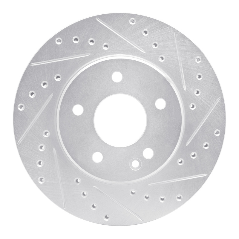 Picture of RNC Brake Rotor - Drill & Slot - R1 94-97 Mercedes-Benz C230 Front Right Drilled & Slotted Silver Brake Rotor rnc631-63000R