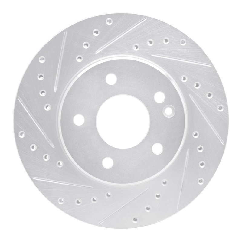 Picture of RNC Brake Rotor - Drill & Slot - R1 94-97 Mercedes-Benz C280 Front Left Drilled & Slotted Silver Brake Rotor rnc631-63000L