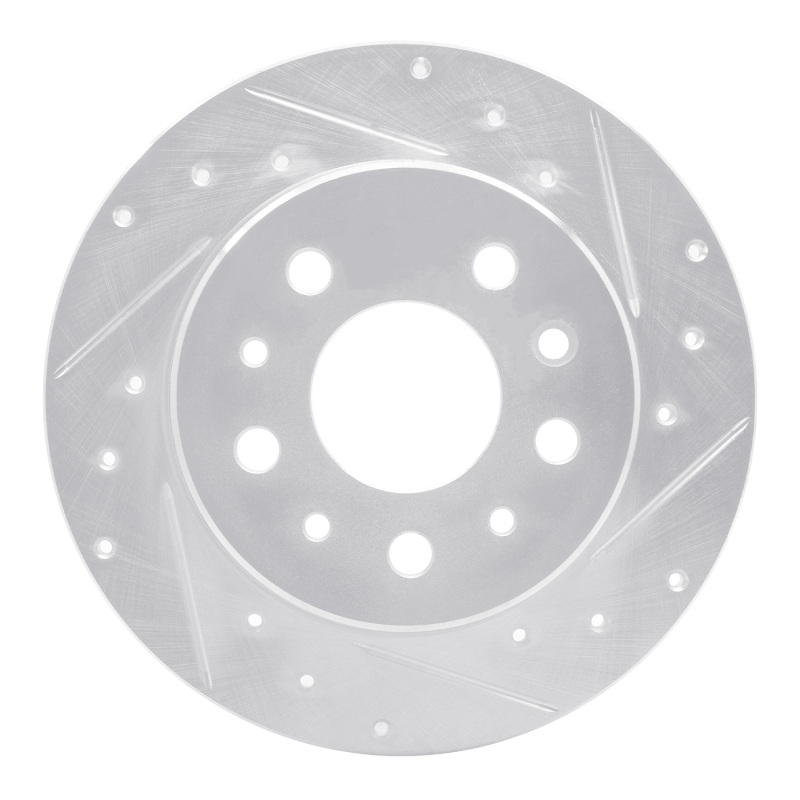 Picture of RNC Brake Rotor - Drill & Slot - R1 61-91 Mercedes-Benz 220D Rear Right Drilled & Slotted Silver Brake Rotor rnc631-63003R