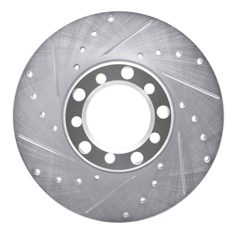 Picture of RNC Brake Rotor - Drill & Slot - R1 73-85 Mercedes-Benz 230 Front Left Drilled & Slotted Silver Brake Rotor rnc631-63006L