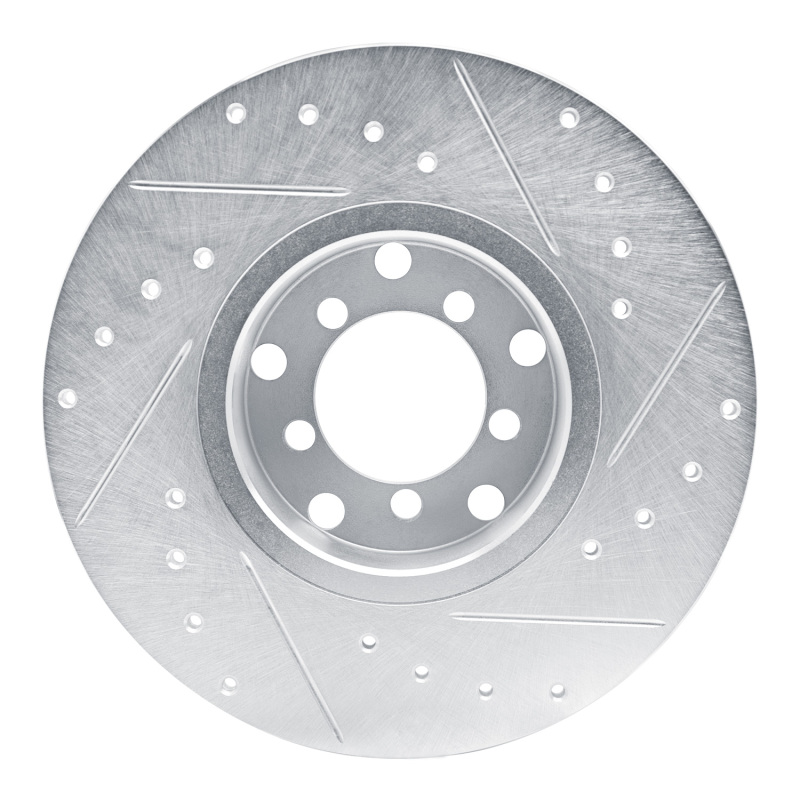 Picture of RNC Brake Rotor - Drill & Slot - R1 65-73 Mercedes-Benz 250SEC Front Left Drilled & Slotted Silver Brake Rotor rnc631-63002L