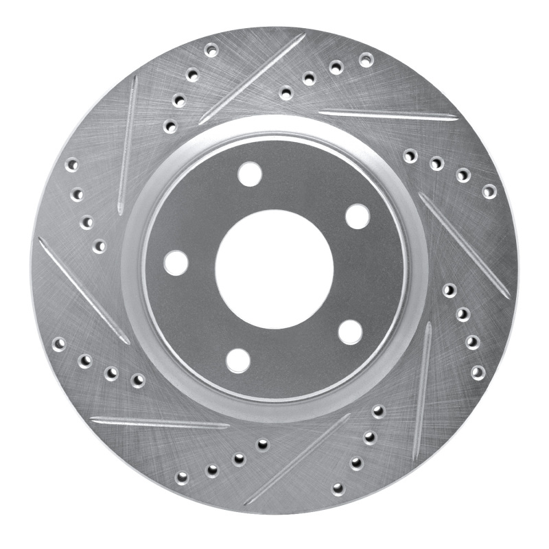 Picture of RNC Brake Rotor - Drill & Slot - R1 82-85 Mercedes-Benz 500SEC Front Left Drilled & Slotted Silver Brake Rotor rnc631-63007L