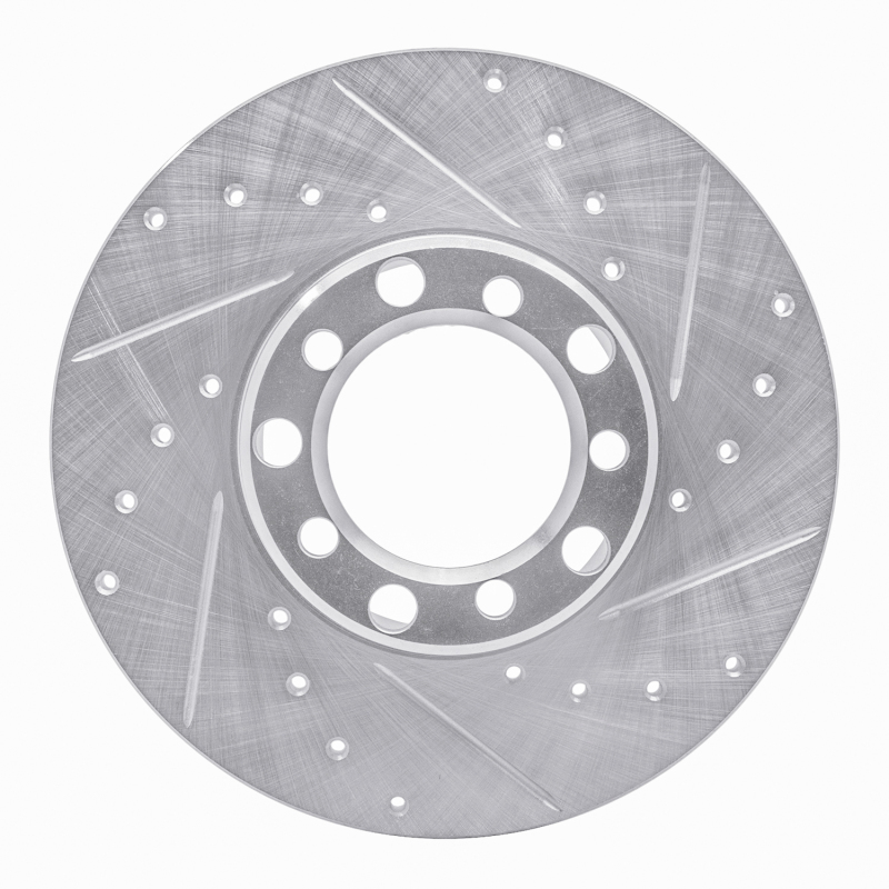 Picture of RNC Brake Rotor - Drill & Slot - R1 73-85 Mercedes-Benz 300D Front Right Drilled & Slotted Silver Brake Rotor rnc631-63006R