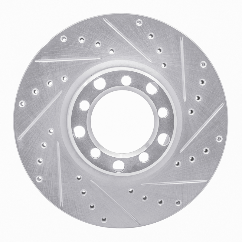 Picture of RNC Brake Rotor - Drill & Slot - R1 82-85 Mercedes-Benz 380SEC Front Right Drilled & Slotted Silver Brake Rotor rnc631-63007R