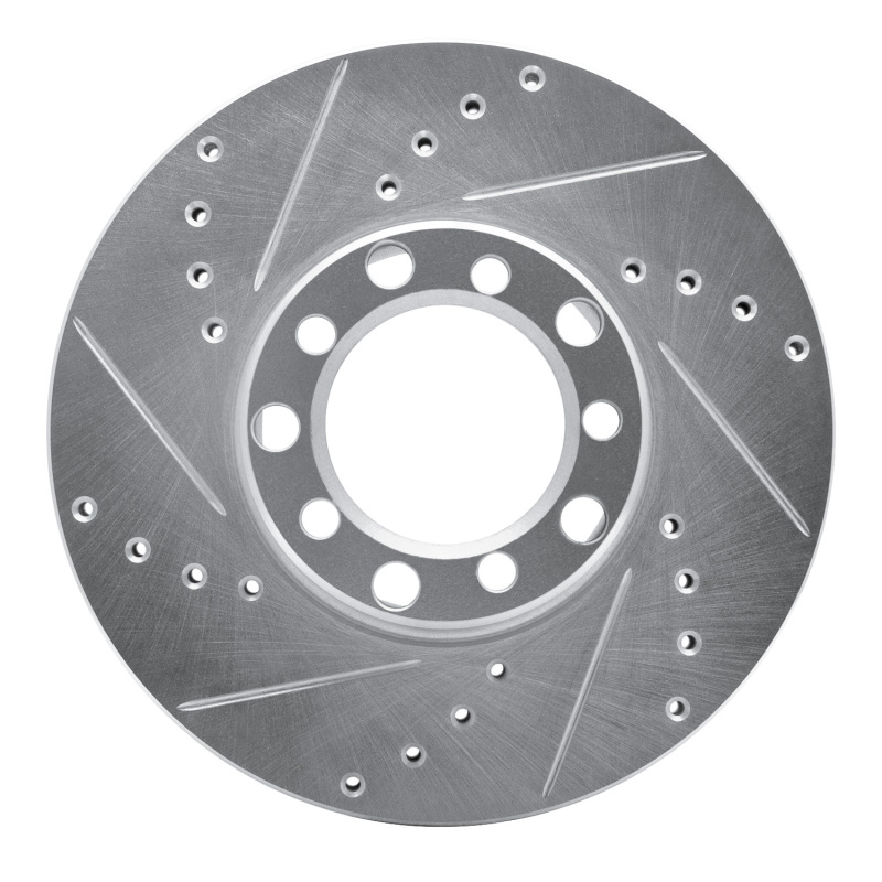 Picture of RNC Brake Rotor - Drill & Slot - R1 72-80 Mercedes-Benz 450SE Front Left Drilled & Slotted Silver Brake Rotor rnc631-63009L