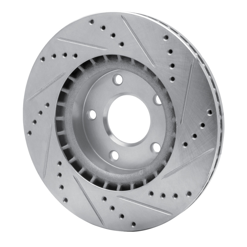 Picture of RNC Brake Rotor - Drill & Slot - R1 82-85 Mercedes-Benz 500SEC Front Left Drilled & Slotted Silver Brake Rotor rnc631-63007L