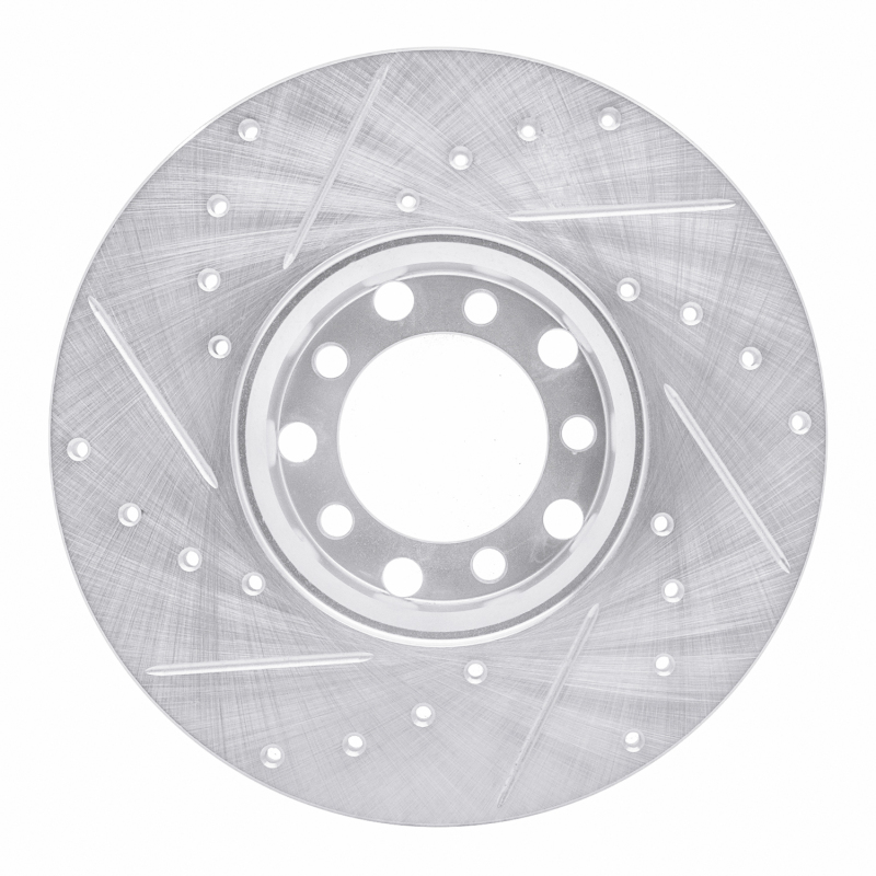 Picture of RNC Brake Rotor - Drill & Slot - R1 73-85 Mercedes-Benz 300D Front Right Drilled & Slotted Silver Brake Rotor rnc631-63006R