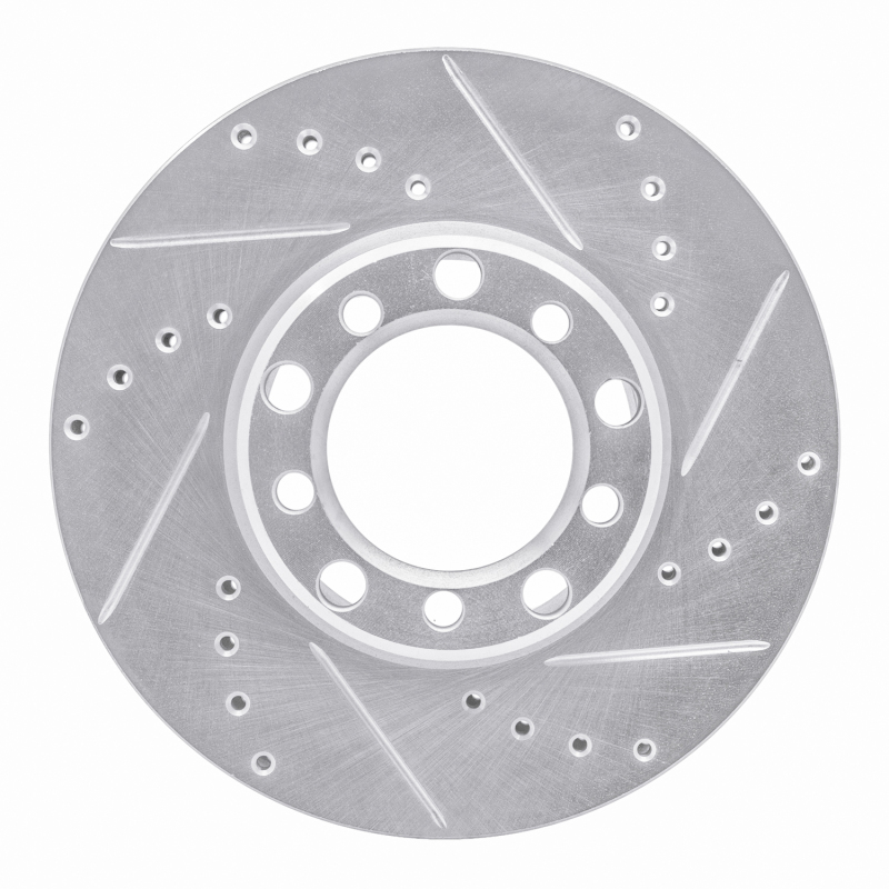 Picture of RNC Brake Rotor - Drill & Slot - R1 72-74 Mercedes-Benz 350SL Front Right Drilled & Slotted Silver Brake Rotor rnc631-63010R