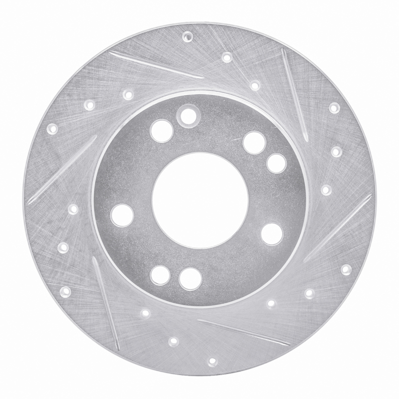 Picture of RNC Brake Rotor - Drill & Slot - R1 83-89 Mercedes-Benz 190D Front Right Drilled & Slotted Silver Brake Rotor rnc631-63011R