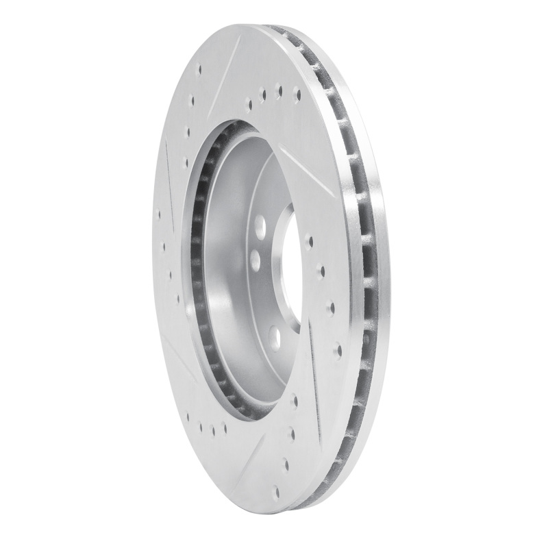 Picture of RNC Brake Rotor - Drill & Slot - R1 87-93 Mercedes-Benz 190E Front Right Drilled & Slotted Silver Brake Rotor rnc631-63012R