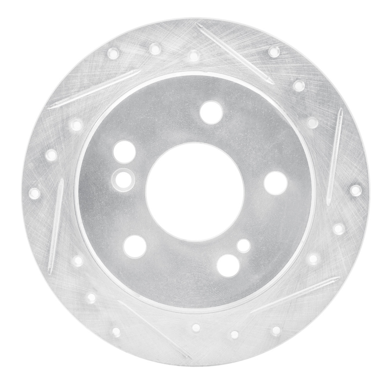 Picture of RNC Brake Rotor - Drill & Slot - R1 83-95 Mercedes-Benz 300CE Rear Right Drilled & Slotted Silver Brake Rotor rnc631-63015R