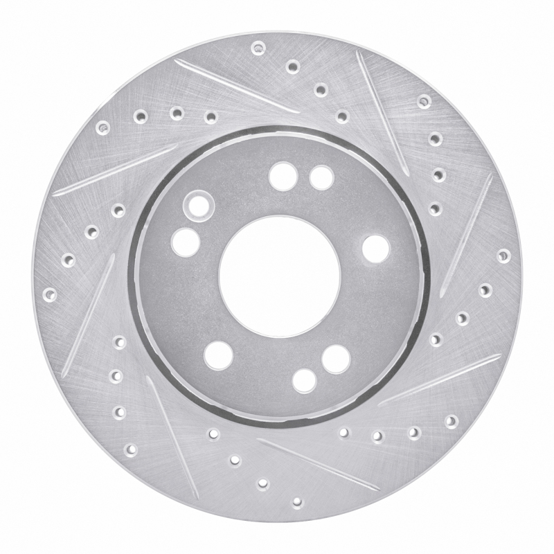 Picture of RNC Brake Rotor - Drill & Slot - R1 90-92 Mercedes-Benz 300E Front Right Drilled & Slotted Silver Brake Rotor rnc631-63014R