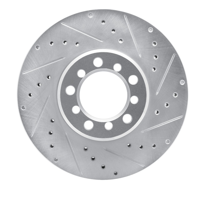 Picture of RNC Brake Rotor - Drill & Slot - R1 85-91 Mercedes-Benz 560SEC Front Right Drilled & Slotted Silver Brake Rotor rnc631-63017R