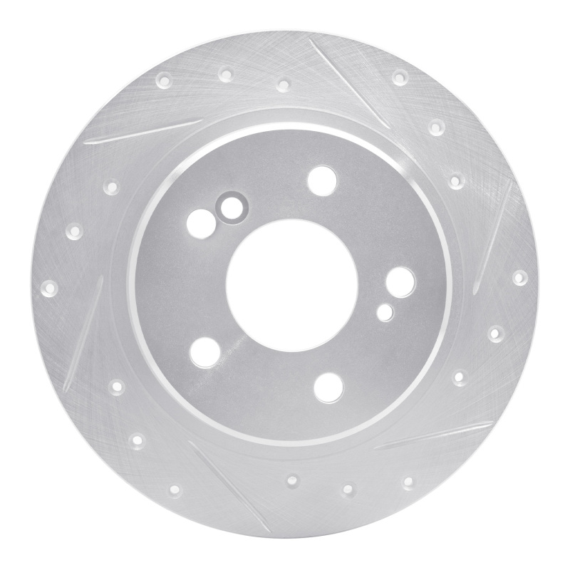 Picture of RNC Brake Rotor - Drill & Slot - R1 90-95 Mercedes-Benz SL500 Rear Right Drilled & Slotted Silver Brake Rotor rnc631-63018R