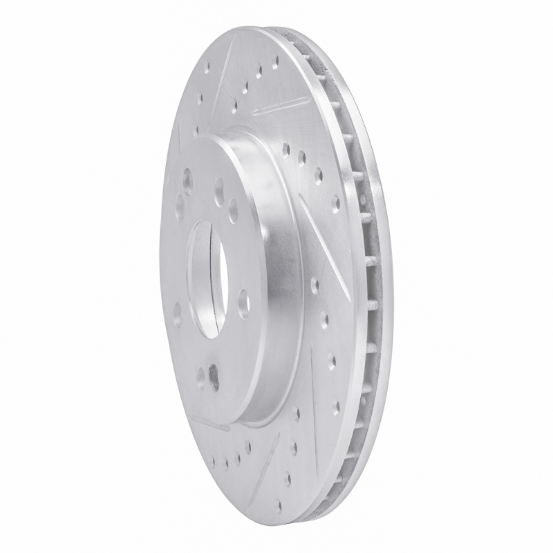 Picture of RNC Brake Rotor - Drill & Slot - R1 84-95 Mercedes-Benz 260E Front Left Drilled & Slotted Silver Brake Rotor rnc631-63016L