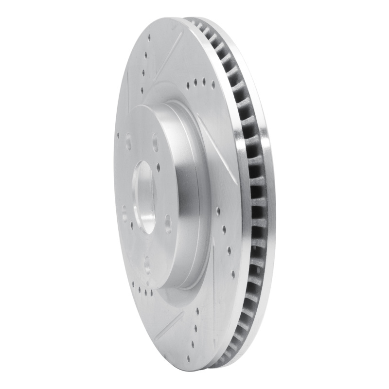 Picture of RNC Brake Rotor - Drill & Slot - R1 90-95 Mercedes-Benz 300E Front Left Drilled & Slotted Silver Brake Rotor rnc631-63020L