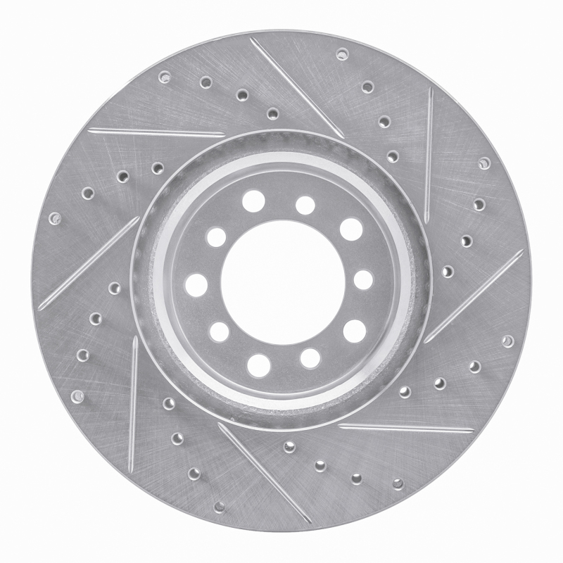 Picture of RNC Brake Rotor - Drill & Slot - R1 85-91 Mercedes-Benz 300SD Front Left Drilled & Slotted Silver Brake Rotor rnc631-63017L