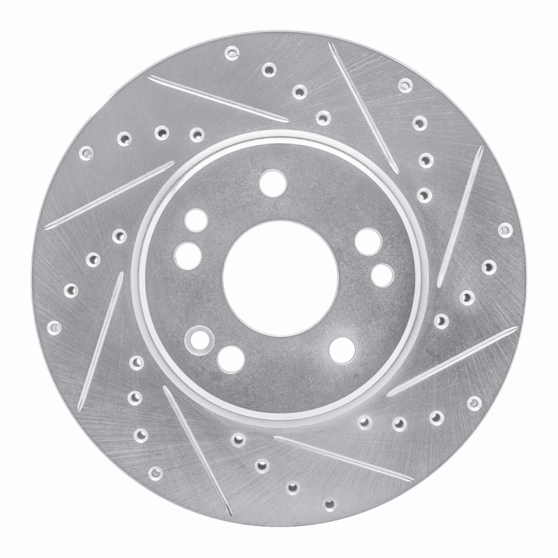 Picture of RNC Brake Rotor - Drill & Slot - R1 90-98 Mercedes-Benz 300SL Front Right Drilled & Slotted Silver Brake Rotor rnc631-63019R
