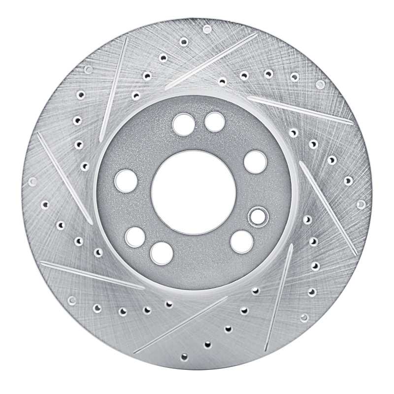 Picture of RNC Brake Rotor - Drill & Slot - R1 91-99 Mercedes-Benz S350 Front Left Drilled & Slotted Silver Brake Rotor rnc631-63021L